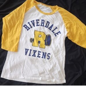 Riverdale Vixens Kids Raglan Shirt - Yellow and White